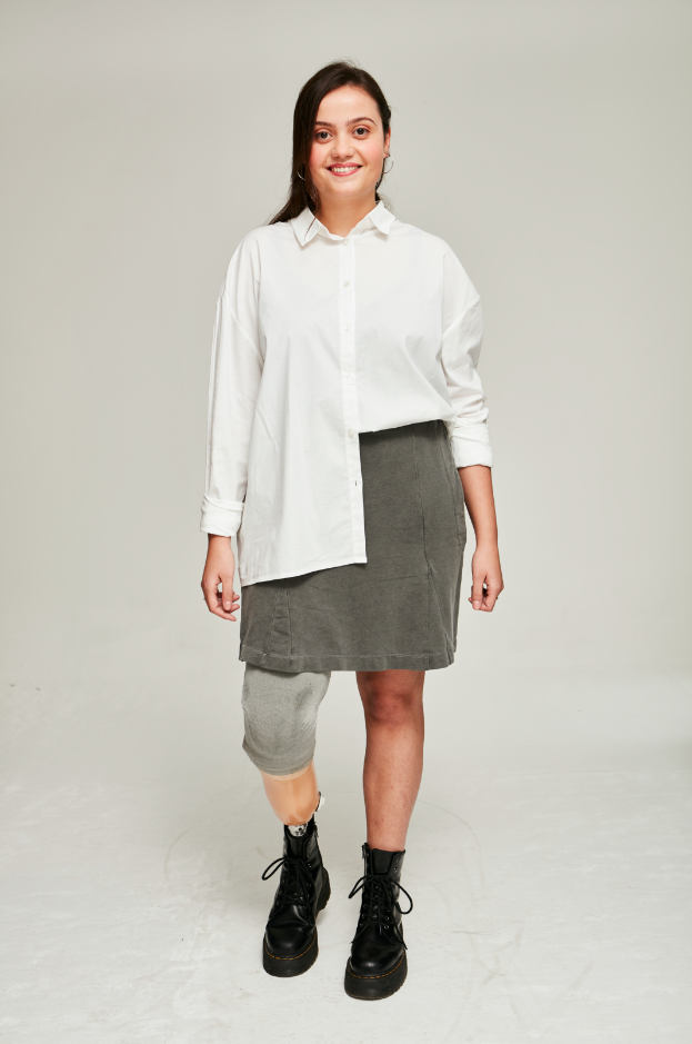 Falda pantalón ELENA gris marengo