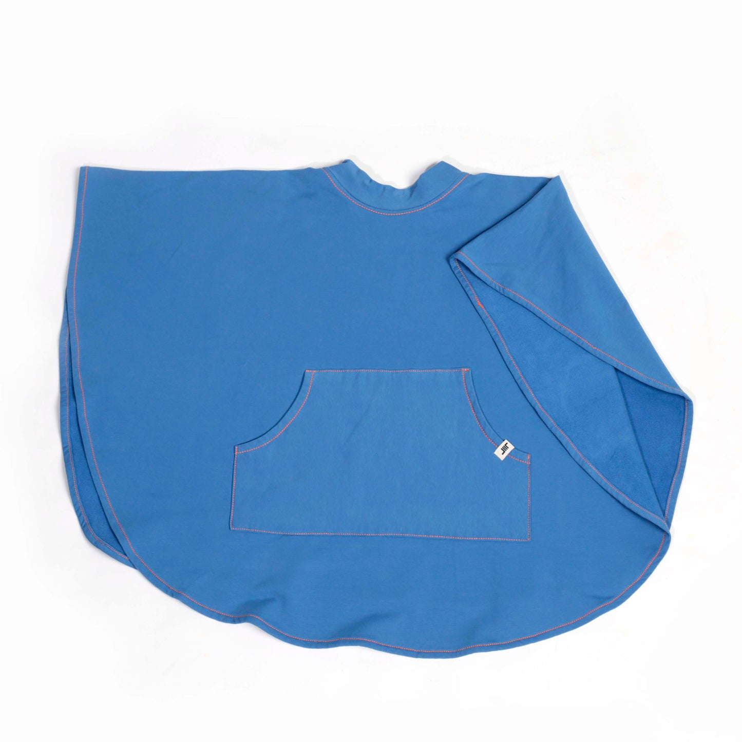 Capa OLIVIA tejido de sudadera azul