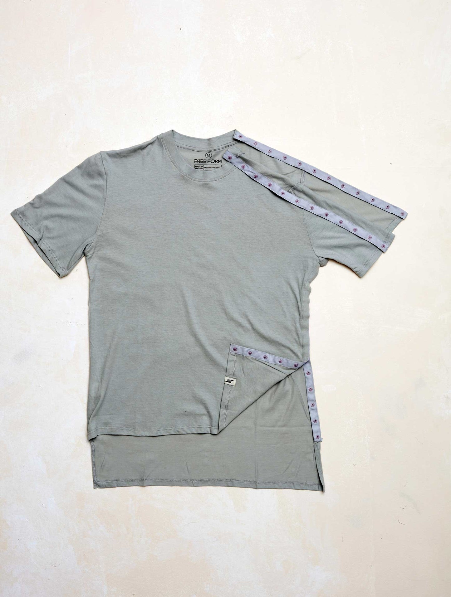 Camiseta hombre manga corta gris