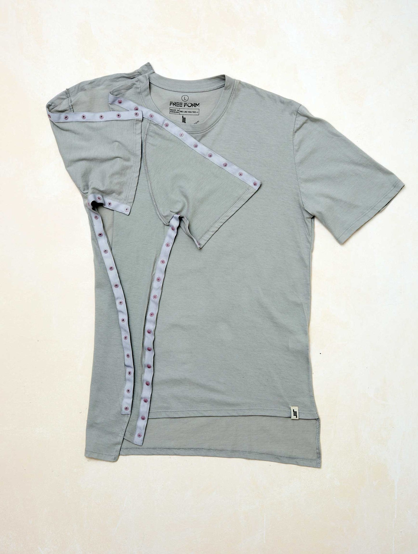 Camiseta hombre manga corta gris