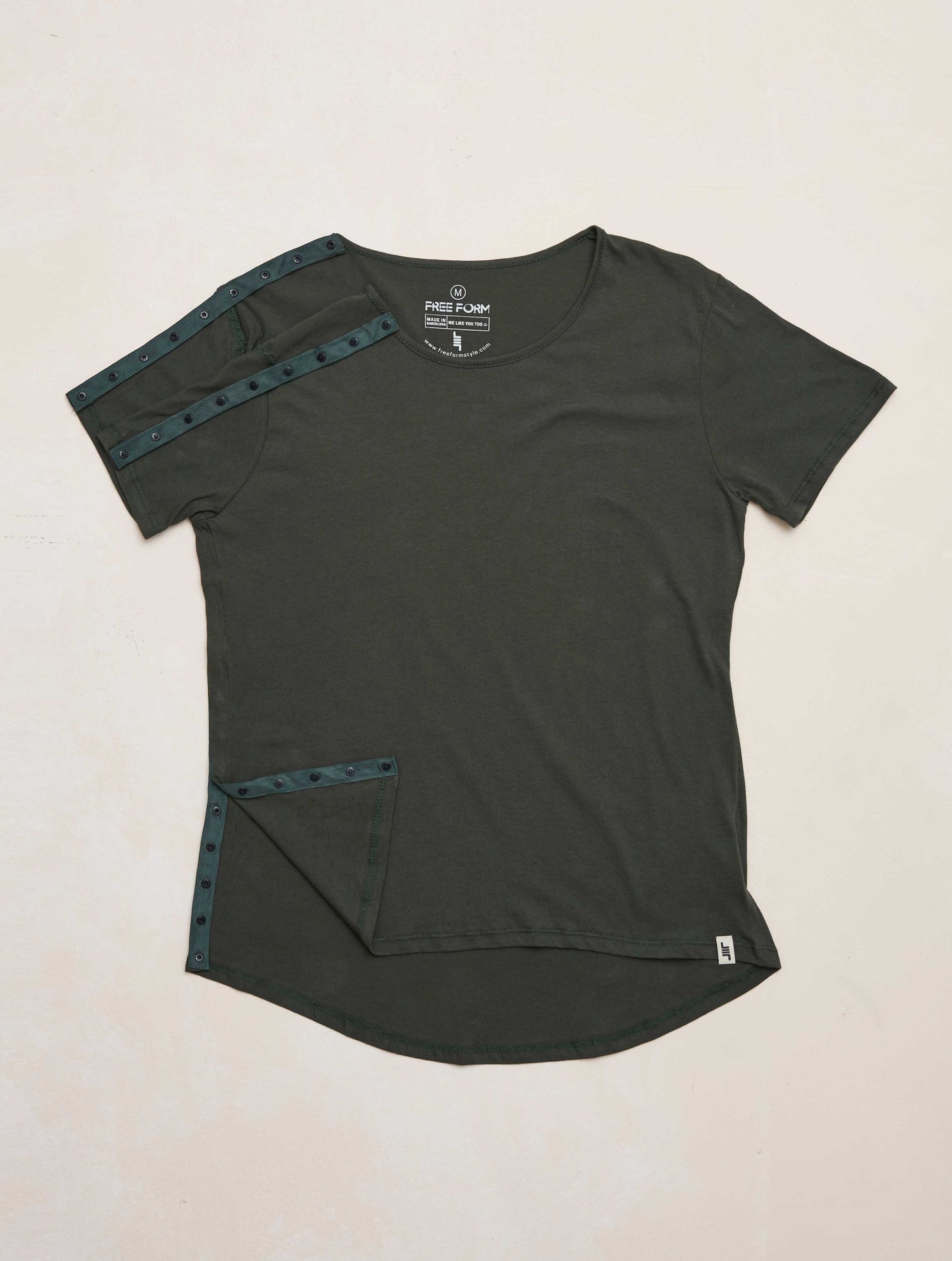 Camiseta mujer manga corta verde