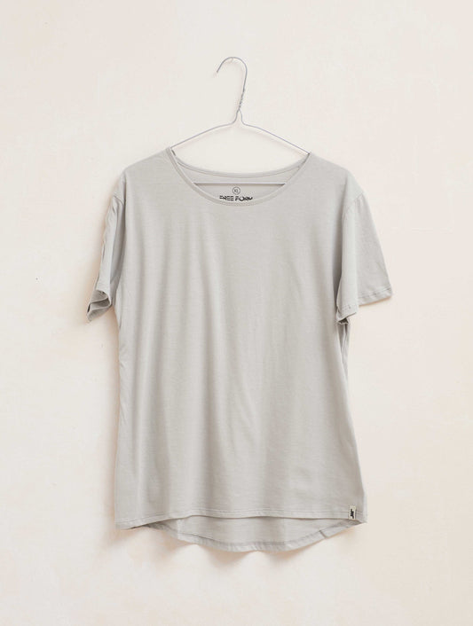 Camiseta mujer manga corta gris